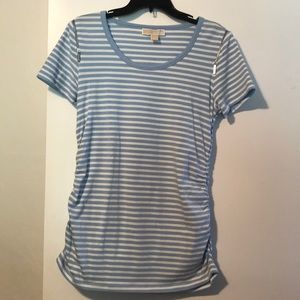 Michael Kors Ruched Shirt with Zipper Detail